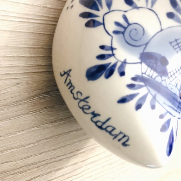Laddrak Amsterdam Ceramic Clog Hand Painted Windmill Collectible Vintage - Picture 3 of 10
